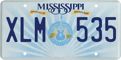 MS license plate XLM535