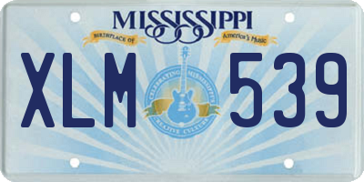 MS license plate XLM539