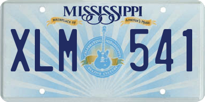 MS license plate XLM541