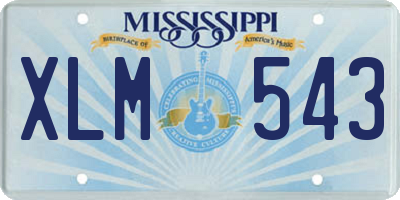 MS license plate XLM543