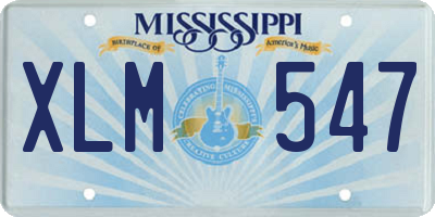 MS license plate XLM547