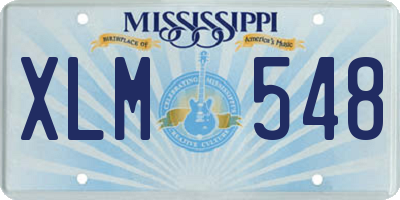 MS license plate XLM548