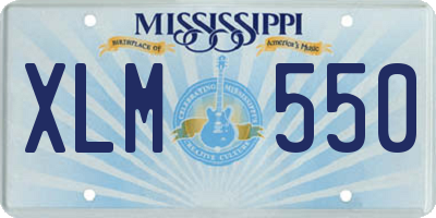 MS license plate XLM550