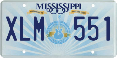 MS license plate XLM551
