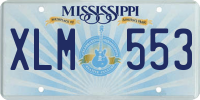 MS license plate XLM553