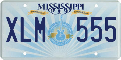 MS license plate XLM555
