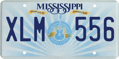 MS license plate XLM556