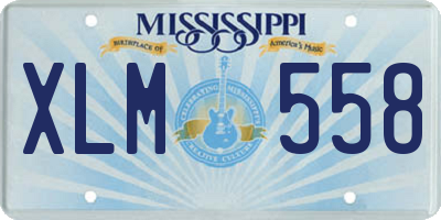 MS license plate XLM558