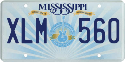 MS license plate XLM560