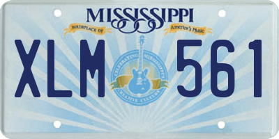 MS license plate XLM561