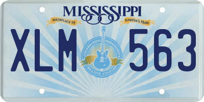 MS license plate XLM563