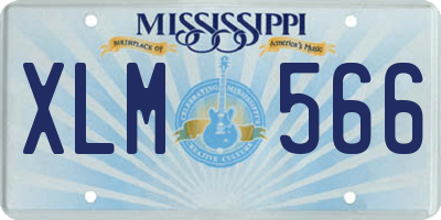 MS license plate XLM566