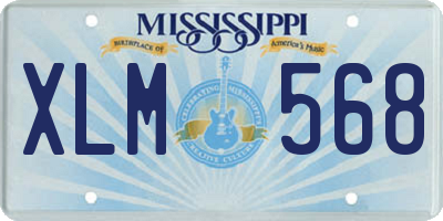 MS license plate XLM568