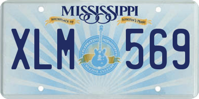 MS license plate XLM569