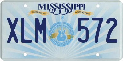 MS license plate XLM572
