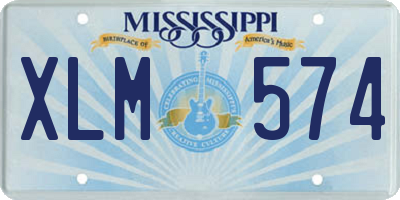 MS license plate XLM574