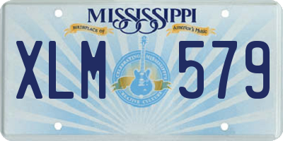 MS license plate XLM579