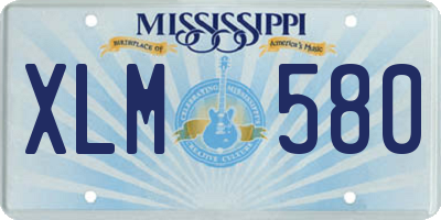 MS license plate XLM580