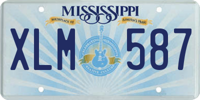 MS license plate XLM587