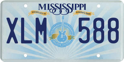 MS license plate XLM588