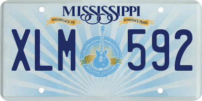 MS license plate XLM592