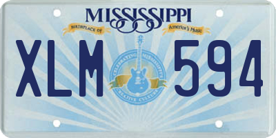 MS license plate XLM594