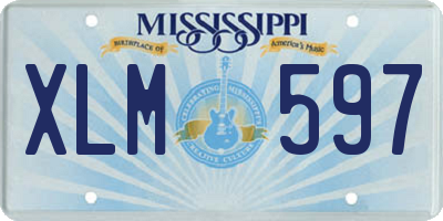 MS license plate XLM597