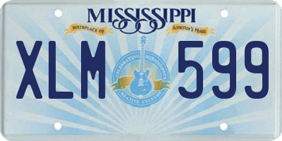 MS license plate XLM599