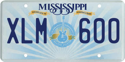 MS license plate XLM600