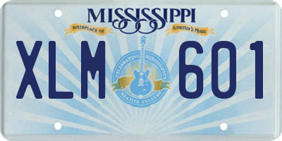 MS license plate XLM601