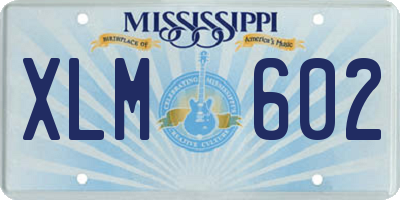 MS license plate XLM602