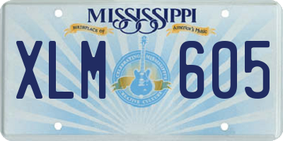 MS license plate XLM605