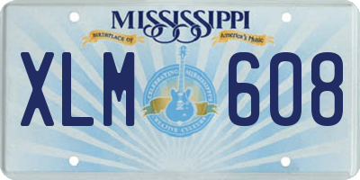 MS license plate XLM608