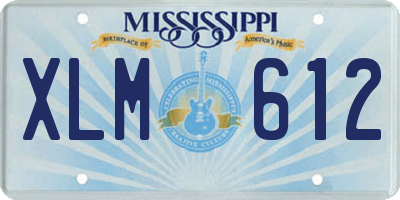 MS license plate XLM612