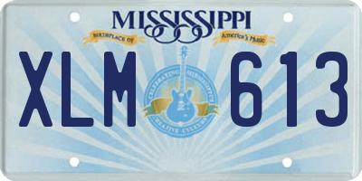 MS license plate XLM613