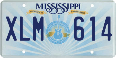 MS license plate XLM614