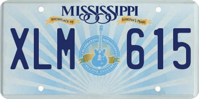 MS license plate XLM615
