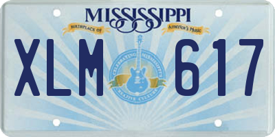 MS license plate XLM617