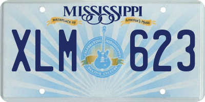 MS license plate XLM623