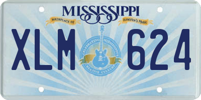 MS license plate XLM624