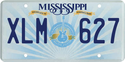 MS license plate XLM627