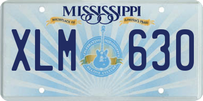 MS license plate XLM630