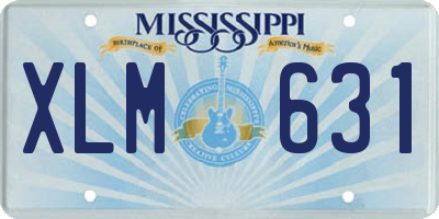 MS license plate XLM631