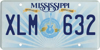 MS license plate XLM632