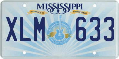 MS license plate XLM633