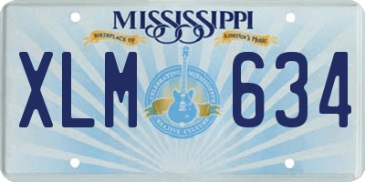 MS license plate XLM634