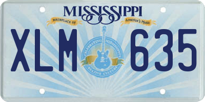 MS license plate XLM635