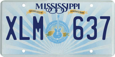 MS license plate XLM637