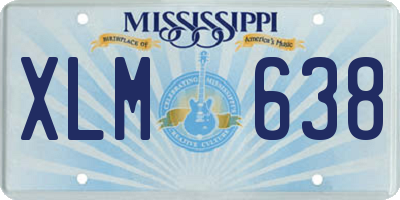MS license plate XLM638