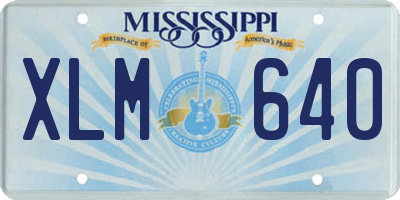 MS license plate XLM640